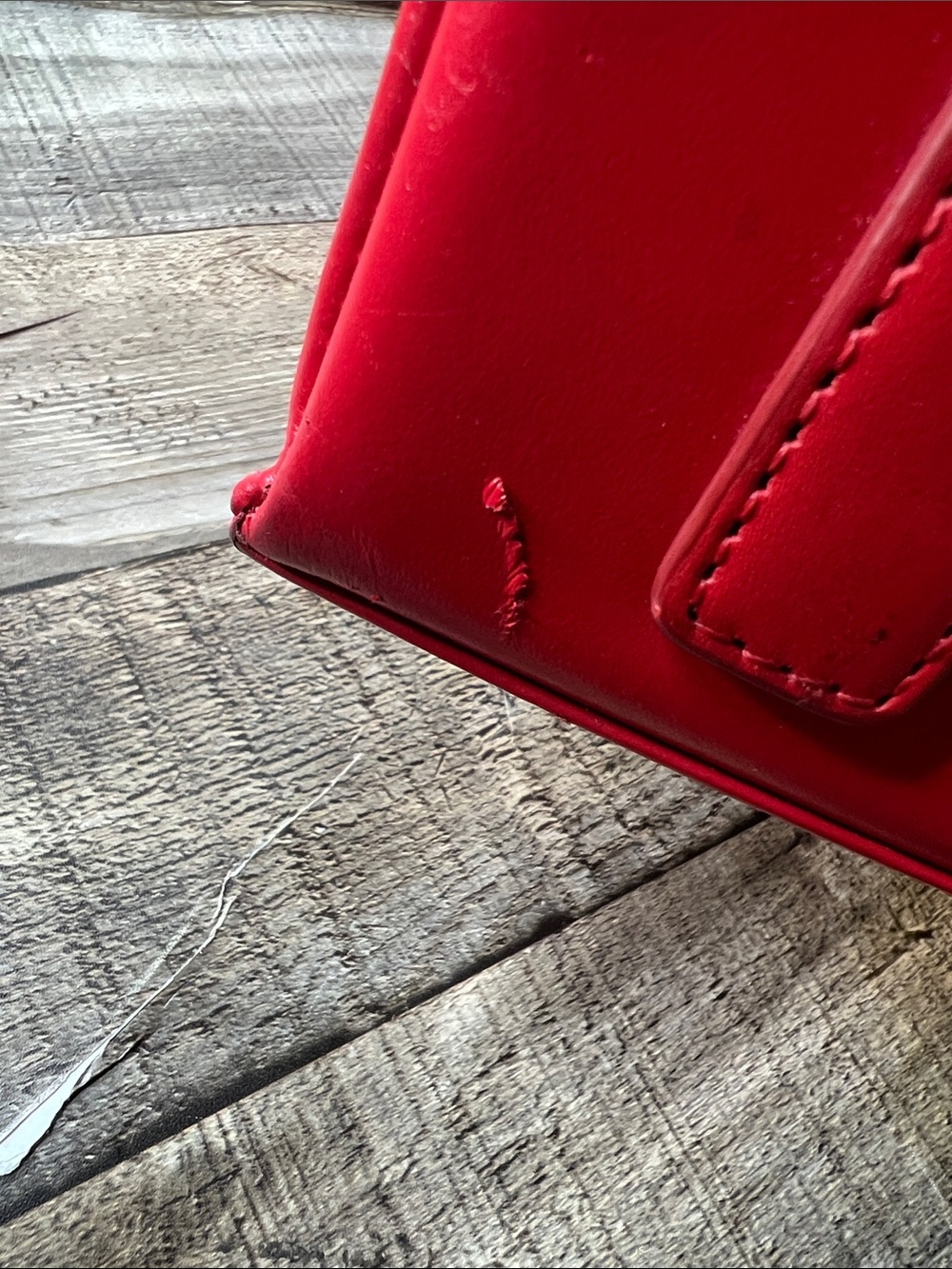 RADLEY LONDON Red Leather Tote with Front Pocket - Picture 7 of 10